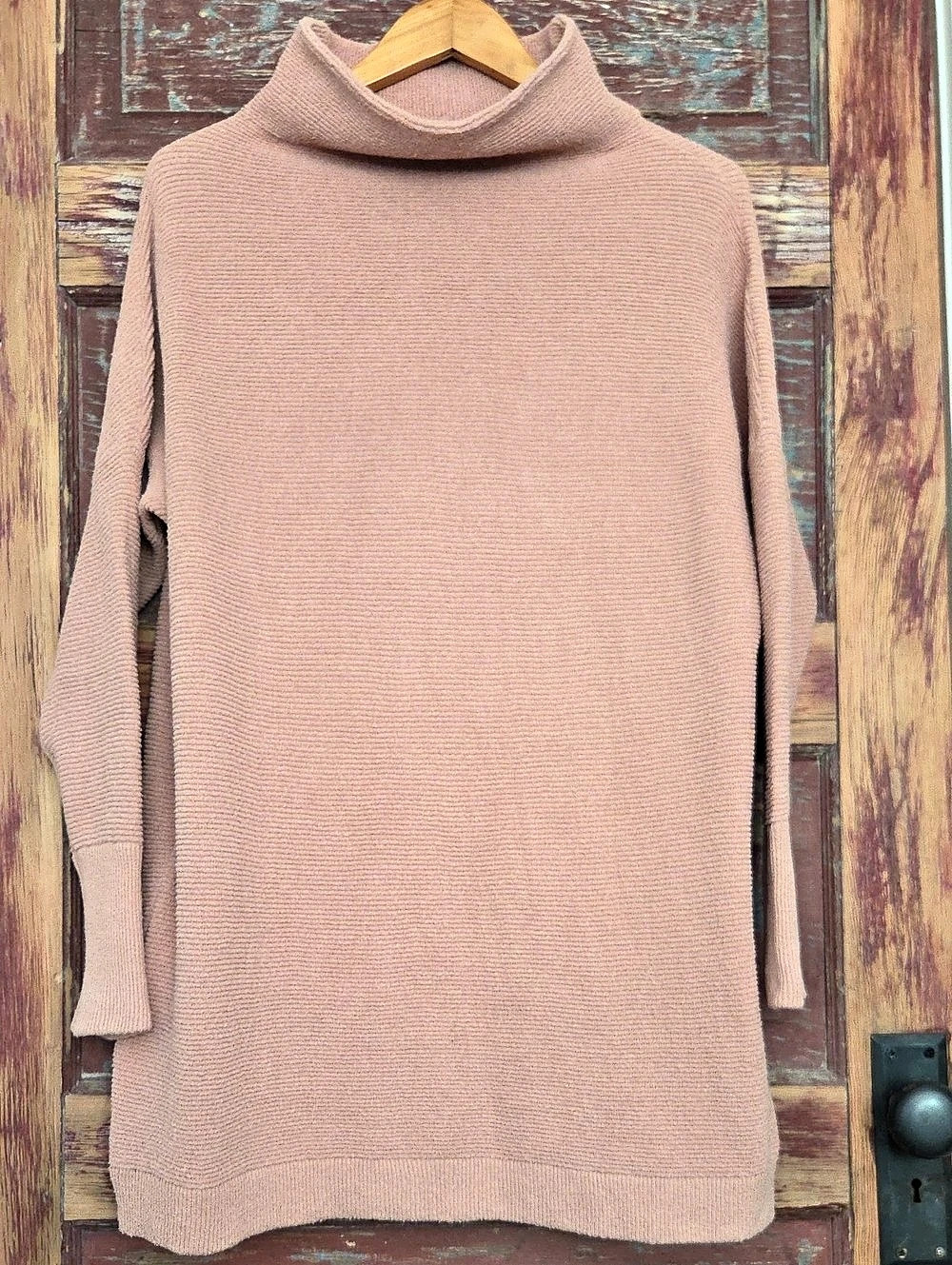 Free People Dusty Rose Cowl-Neck Tunic